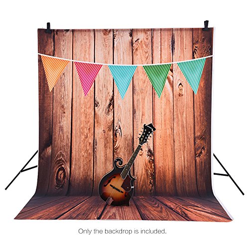 Andoer 1.5 * 2m Fondo Fotografía Telón de Fondo Patrón de Colores de la Bandera de Pared de Madera para Niños Bebé Estudio de Foto