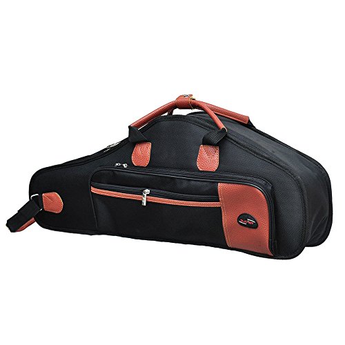 Andoer1680d Estuche Oxford de tela acolchada para saxofón, estuche blando con tirantes ajustables para saxofón, Oxford Cloth Bag - Black
