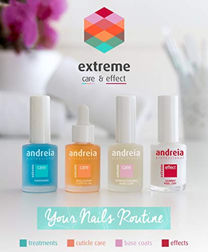 Andreia Professional Extreme Care Complex + - Tratamiento Todo-en-1, Base y Capa Superior, Humectante y Endurecedor - 10.5ml