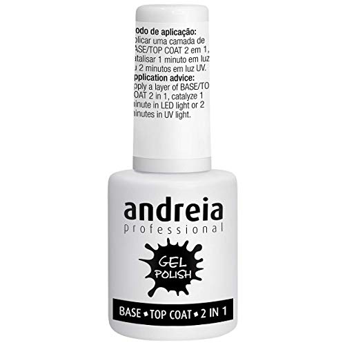 Andreia Professional Gel Polish Base y Top Coat Capa Superior 2 en 1-10.5 ml