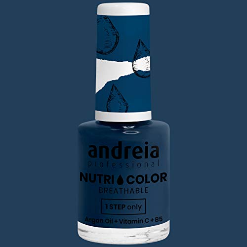 Andreia Professional NutriColor - Esmalte de uñas vegano transpirable - Color NC24 Blue Teal - 10.5ml