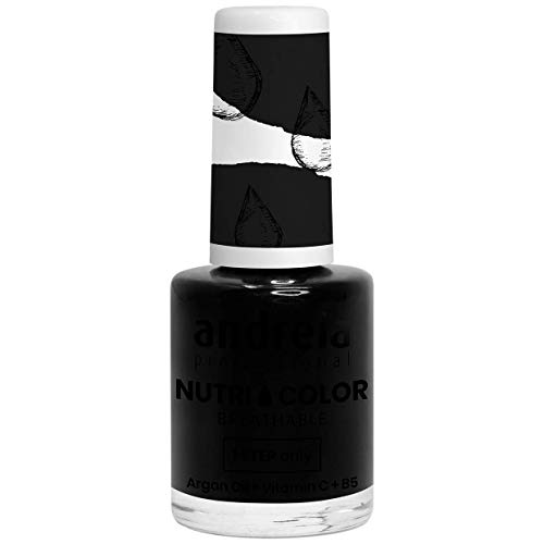Andreia Professional NutriColor - Esmalte de uñas vegano transpirable (NC26 Black)