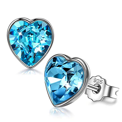 ANGEL NINA pendientes mujer plata Pendientes para niña Pendientes de cristal Pendientes de corazón para mujeres pendientes mujer baratos pendientes tous pendientes swaroski mujer Regalo para ella