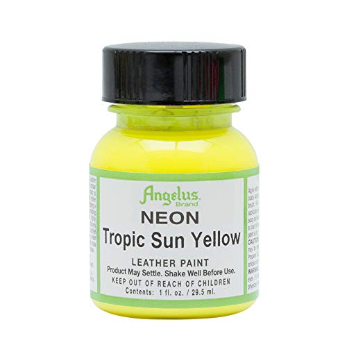 Angelus Leather Paint 1 Oz Neon Tropic Sun Yl by Angelus