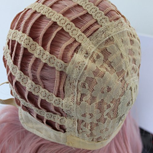 Ani · Lnc peluca rosa Cosplay peluca corta rizada Bob onda estilo mujeres moda diaria cabello