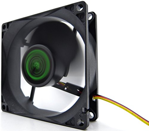 Anima AF8 - Ventilador para ordenador (1800 rpm, 0.12 A, 1.44 W, ecológico y silencioso, 50.000 horas de funcionamiento, 8 cm, 7 aspas), color negro