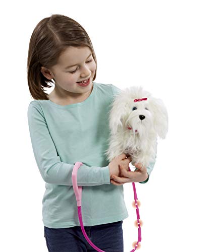 Animagic-256606 Fluffy Perro, Felpa Funcional, color blanco (256606) , color/modelo surtido