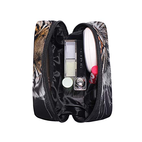 Animal Tiger Neceser Cosméticos Neceser Cosméticos Estuche Bolsa de Maquillaje Bolsa Organizador de Monedero con Compartimentos Accesorios de Viaje Mini