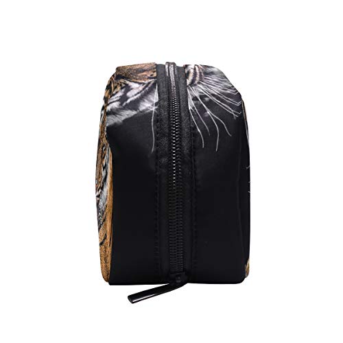 Animal Tiger Neceser Cosméticos Neceser Cosméticos Estuche Bolsa de Maquillaje Bolsa Organizador de Monedero con Compartimentos Accesorios de Viaje Mini