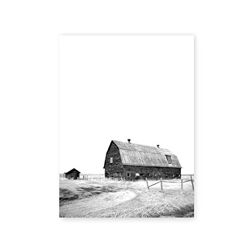 Animales de granja, vaca, negro, blanco, fotografía, carteles e impresiones, granero, fardos de heno, arte de pared, lienzo, pintura, imágenes, decoración de la cocina del hogar, 50x70cmx3 sin marco