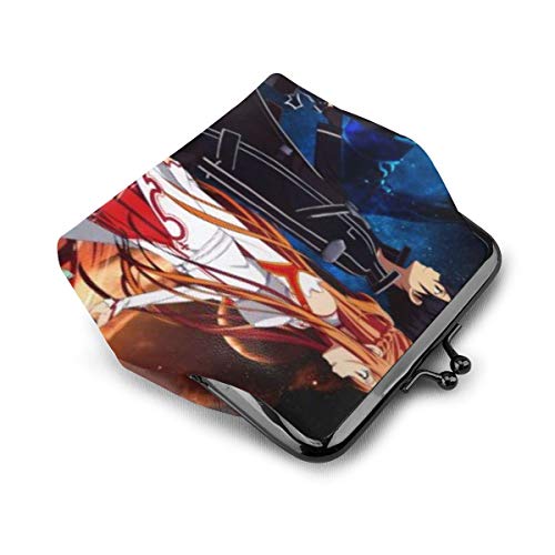 Anime Sword Art Online - Monederos de piel con cremallera para maquillaje, con correa para la muñeca