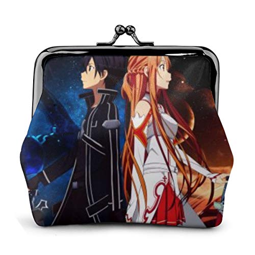 Anime Sword Art Online - Monederos de piel con cremallera para maquillaje, con correa para la muñeca