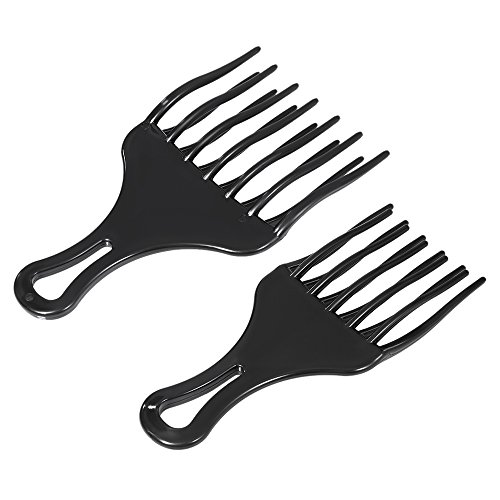 Anself 2ST Pelo Peine Pick Peine Afro, Plástico High & Low Gear para Hombre y Mujer