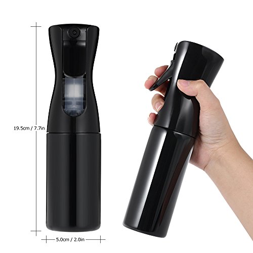 Anself Botella Frasco de Spray Pulverizador de Agua para Peluquería para Salón (150ml, negro)