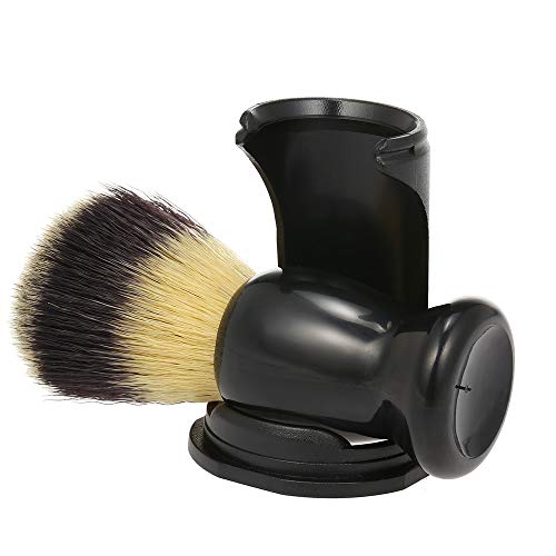 Anself Brocha de Afeitar para Hombre Cepillo De Barba para Herramientas de Afeitaro 2in1(Type1)