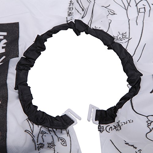 Anself - Capa Delantal de Peluquería para Corte de Pelo Impermeable Ligero Adjustable en Cuello (negro)