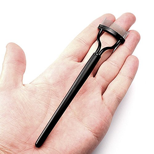 Anself Microcepillos Aguja Acero inoxidable Manejar Plásticos Peine de Pestañas Acero (1 Pc)