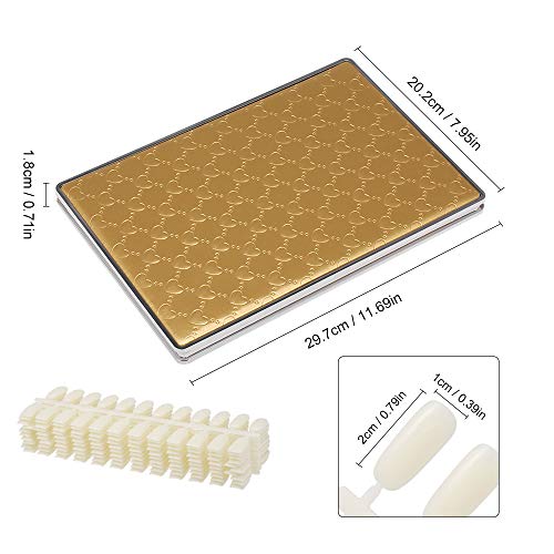 Anself Nail Art Display libro de cartas colores de uñas, Libro de Pantalla de Uñas con Puntas de Uñas, 160 Colores Tabla de Colores de Gel Polish 240 Uñas Falsas (White)