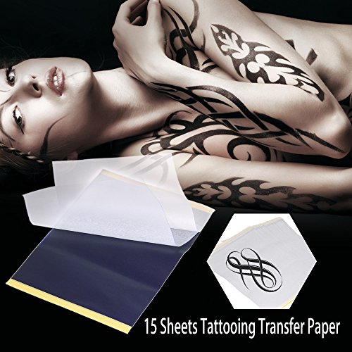 Anself Papel de Transferencia para Tatuaje Cuatro Capas de Hojas de Copia para Tatuaje Tattoo Transfer Paper (#2)