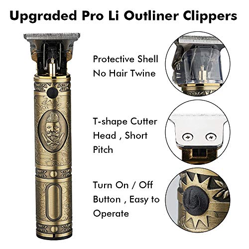 Anself Recortadora Eléctrica para Hombres, Máquina Cortapelo, Recortadora de Cabello para Hombres, con LED de Luz Rápida, Carga USB