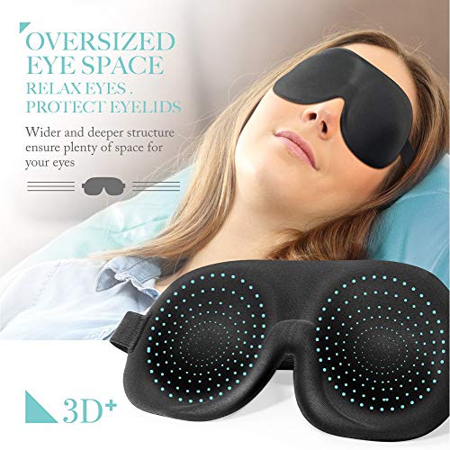 Antifaz para dormir, KAILH Tapa de Ojo Máscara de Dormir para Mujeres y Hombres, Máscara De Ojos Cómoda y Ultra Suave Para El Contorno 3D Con Contorno Ajustable.
