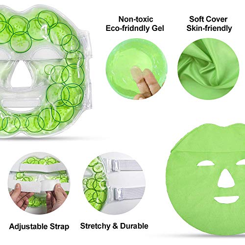 Antifaz para Dormir para terapia de frío y calor - Reutilizable - Ideal para blefaritis, edema de bolsas oculares, ojos hinchados, ojeras, resacas, etc -7.8" x 7.8"