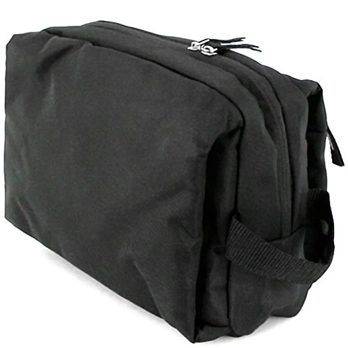 ANTONIO MIRO Neceser Impermeable Nylon Negro - Amplio con Bolsillos exterior e interior - Logo bordado - Ideal para viaje - Satisfacción garantizada!