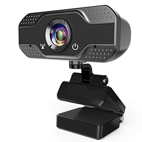 ANWIKE Webcam HD 1080P con micrófono, Webcam para computadora con transmisión automática con Enfoque automático para computadora portátil/computadora de Escritorio/Mac, para Video Llamada/Conferencia