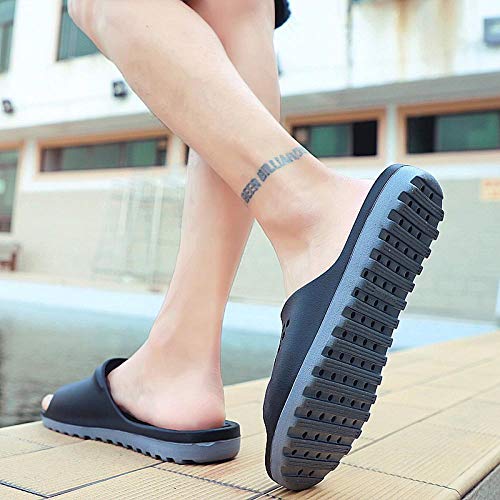 AOSHE Sandalias de Piso Casuales Antideslizantes,Zapatillas de baño Antideslizantes, Sandalias de baño Interior-Mandarina Azul_39,Zapatillas de Ducha Transpirables