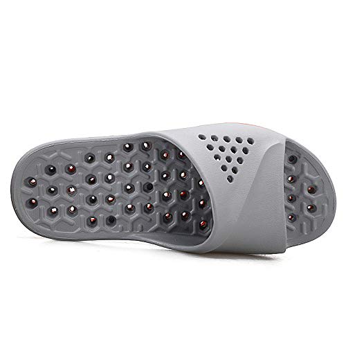 AOSHE Sandalias de Piso Casuales Antideslizantes,Zapatillas de baño Antideslizantes, Sandalias de baño Interior-Mandarina Azul_39,Zapatillas de Ducha Transpirables