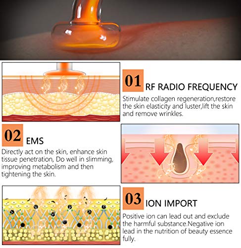 Aozzy Portátil Alta Frecuencia Facial Belleza de Dispositivos para Quitar Arrugas, Acné y Alopecia con 4 Electrodos