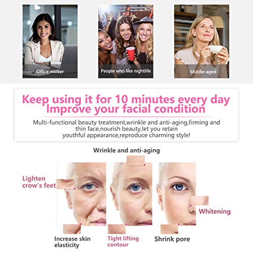 Aozzy Portátil Alta Frecuencia Facial Belleza de Dispositivos para Quitar Arrugas, Acné y Alopecia con 4 Electrodos