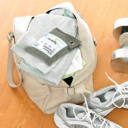 Apalus ® Bolsa de Carbón Activo De Bambú, Deshumidificador Y Purificador De Aire. Ambientador Natural, Desodorante para Eliminar los Olores del Automóvil, Armarios, Zapatos, (Set Familia)