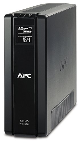 APC BR1500G-GR Back-UPS PRO - Sistema de alimentación ininterrumpida SAI 1500VA (6 tomas "Schuko", AVR, USB, software de apagado)