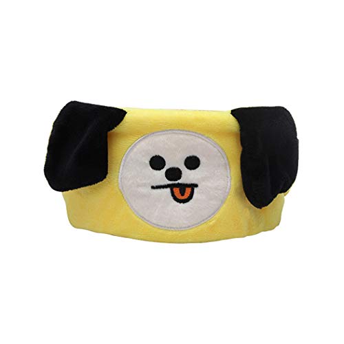 APHT Mujeres Kpop BTS Bangtan Boys Máscara de ojo para dormir Lindo elástico Coral Fleece para maquillaje Ducha y Cosplay Suga Jimin Jin Jung Jook J-Hope Rap-Monster V Accesorios de dibujos animados