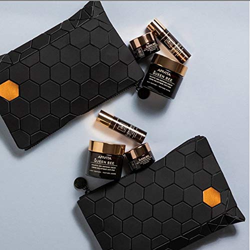 APIVITA QUEEN BEE Crema facial antienvejecimiento textura ligera + Neceser Regalo + Serum Queen Bee 10ml + Crema Noche Queen Bee 15ml