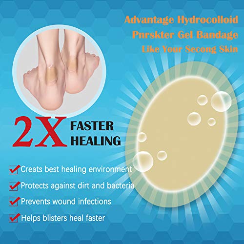 Apósitos Ampollas, 15 Uds Apositos Adhesivos Impermeables, Apósitos Para Ampollas, Parches Hidrocoloides Para Prevención De Ampollas En Pies, Dedos y Talones, Curación Más Rápida