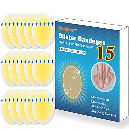 Apósitos Ampollas, 15 Uds Apositos Adhesivos Impermeables, Apósitos Para Ampollas, Parches Hidrocoloides Para Prevención De Ampollas En Pies, Dedos y Talones, Curación Más Rápida
