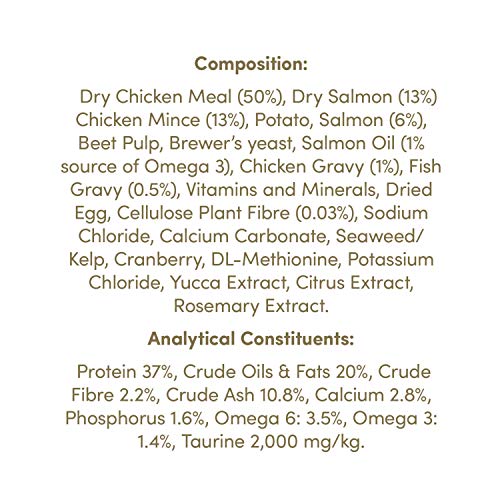 Applaws Comida seca para gatos, pollo y salmón extra/adulto, 7.5 kg