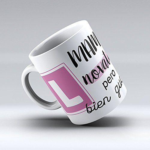 APRIL Taza cerámica Desayuno Regalo Original día de la Madre Mamá novata Pero Bien Guapa