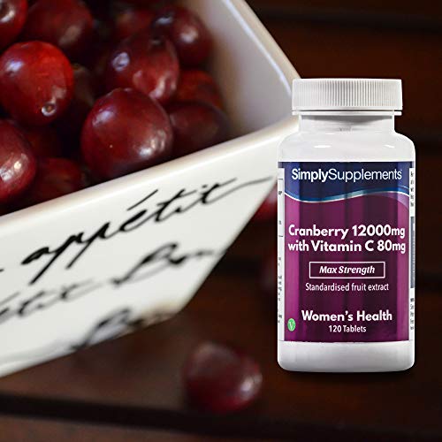 Arándanos rojos 12000mg - ¡Bote para 4 meses! - Apto para veganos - 120 comprimidos - Simply Supplements