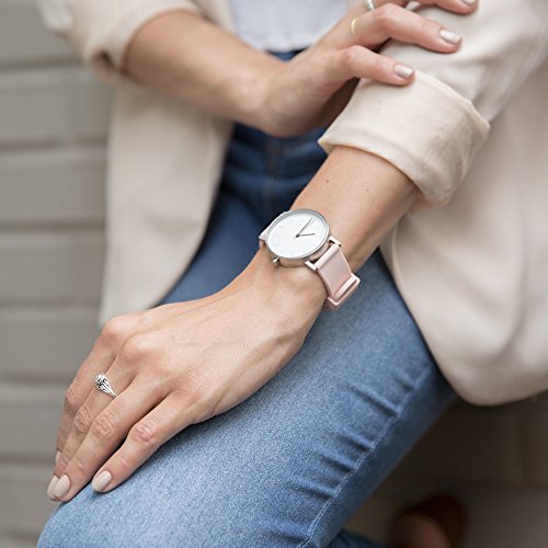 Archer Watch Straps | Repuesto de Correa Reloj de Silicona para Hombre y Mujer, Caucho Fácil de Abrochar para Relojes y Smartwatch | Rosa Palo, 24mm