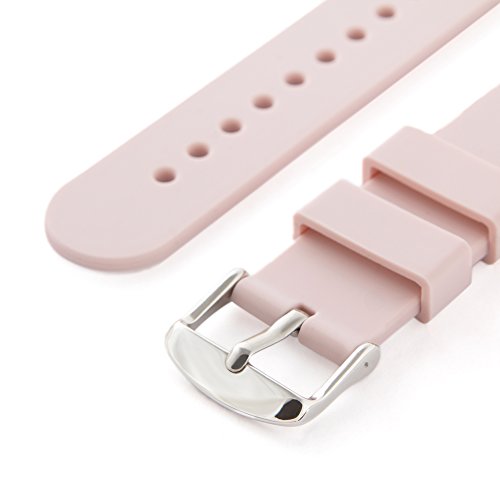 Archer Watch Straps | Repuesto de Correa Reloj de Silicona para Hombre y Mujer, Caucho Fácil de Abrochar para Relojes y Smartwatch | Rosa Palo, 24mm