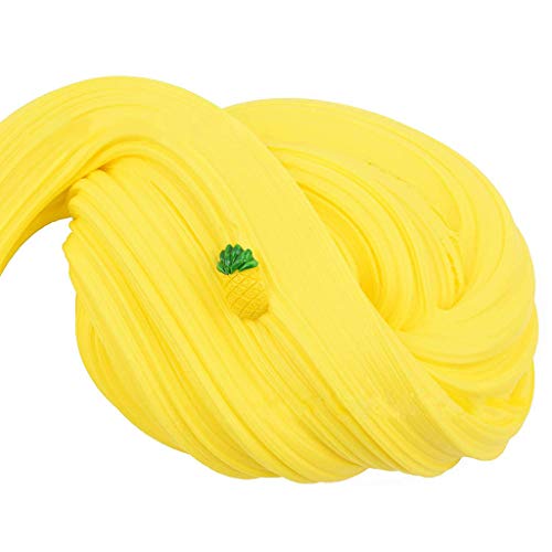 Arcilla Seca al Aire,4 Pack Butter Slime Kit, with Yellow Color Pineapple Slime, Pink Watermelon Slime, Coffee Slime, Blue Candy Slime and White Slime