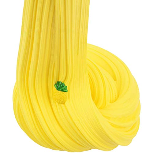 Arcilla Seca al Aire,4 Pack Butter Slime Kit, with Yellow Color Pineapple Slime, Pink Watermelon Slime, Coffee Slime, Blue Candy Slime and White Slime