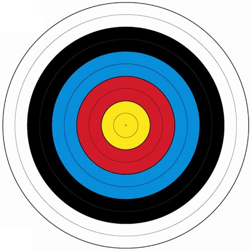 Area Shopping Barril de cartón para Tiro con Arco, diámetro 40 cm, Accesorios Arcos