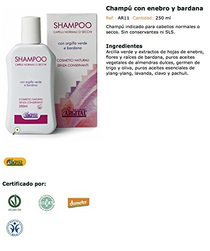 Argital Champú con enebro y bardana 250 ml 250 g