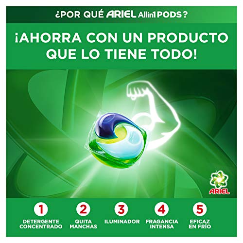 Ariel Allin1 Pods Original - Detergente en cápsulas para la lavadora, 114 lavados (3 x 38)