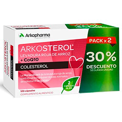 Arkopharma DUPLO Arkosterol Levadura Roja de Arroz+CoQ10, 2x60Cápsulas