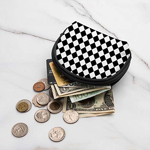 Arlequín Argyle Made Diamantes Negros Belleza Moda Mujeres Niñas Shell Cosmético Maquillaje Bolsa de Almacenamiento Monedas de Compras al Aire Libre Organizador de Billetera